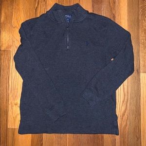 Polo Ralph Lauren Charcoal Grey 1/4 ZIP Sweater L